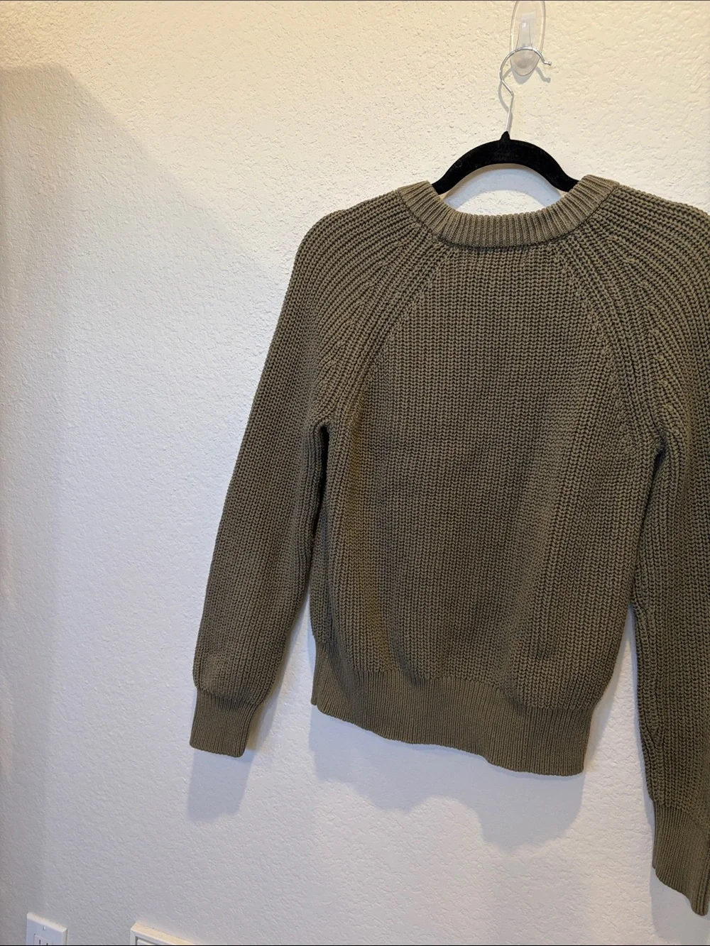 Evereve Chunky Knit Sweater – Olive Green Cozy Fall‎ Essential SZ Small